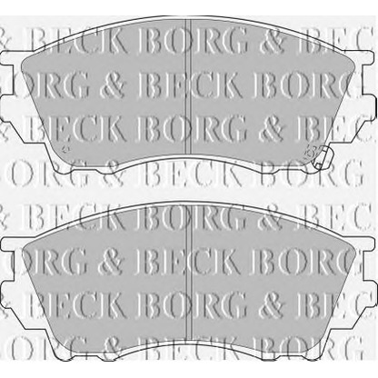 Photo Kit de plaquettes de frein, frein à disque BORG & BECK BBP1356