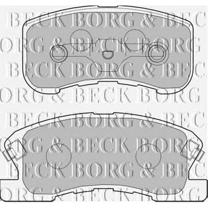 Zdjęcie Zestaw klocków hamulcowych, hamulce tarczowe BORG & BECK BBP1434