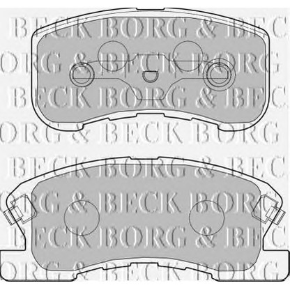 Photo Kit de plaquettes de frein, frein à disque BORG & BECK BBP1434