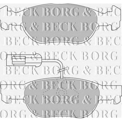 Zdjęcie Zestaw klocków hamulcowych, hamulce tarczowe BORG & BECK BBP1441