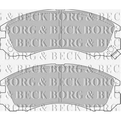 Zdjęcie Zestaw klocków hamulcowych, hamulce tarczowe BORG & BECK BBP1449