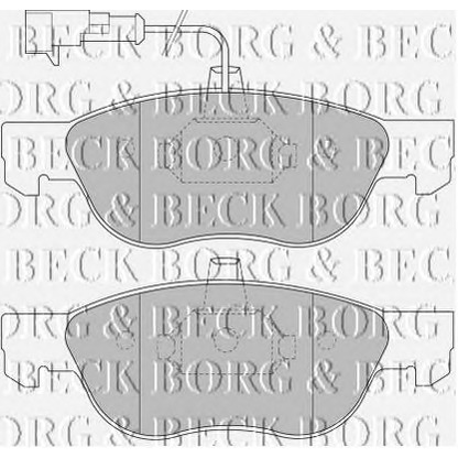 Photo Kit de plaquettes de frein, frein à disque BORG & BECK BBP1452