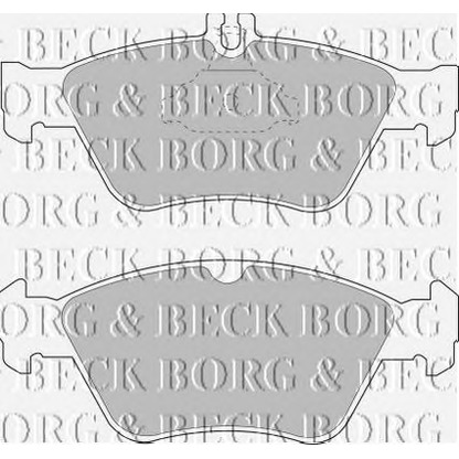 Zdjęcie Zestaw klocków hamulcowych, hamulce tarczowe BORG & BECK BBP1454