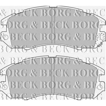 Photo Brake Pad Set, disc brake BORG & BECK BBP1480