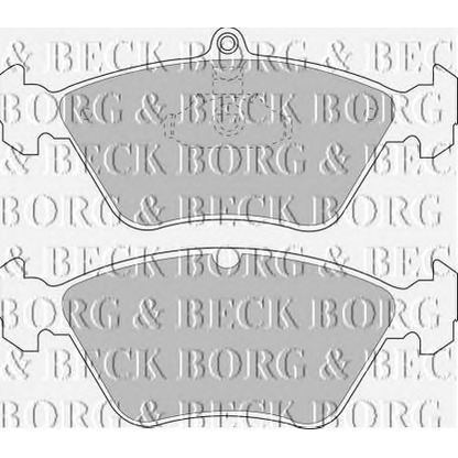 Photo Kit de plaquettes de frein, frein à disque BORG & BECK BBP1487