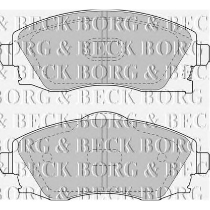 Photo Kit de plaquettes de frein, frein à disque BORG & BECK BBP1523