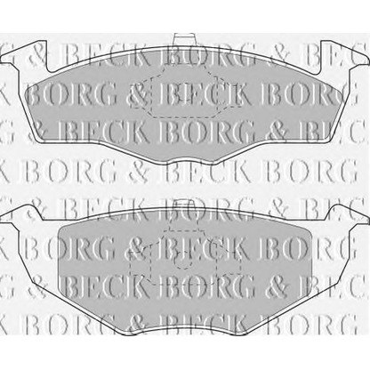 Photo Brake Pad Set, disc brake BORG & BECK BBP1555