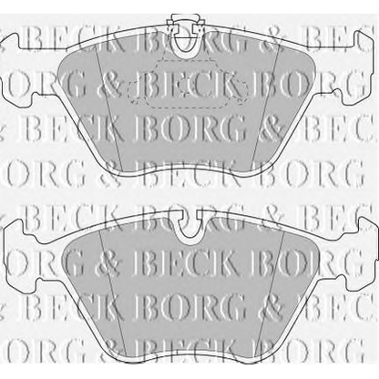 Zdjęcie Zestaw klocków hamulcowych, hamulce tarczowe BORG & BECK BBP1590