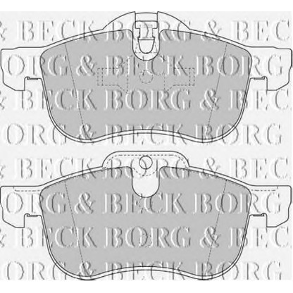 Photo Kit de plaquettes de frein, frein à disque BORG & BECK BBP1614