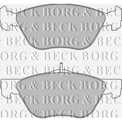 Photo Brake Pad Set, disc brake BORG & BECK BBP1654