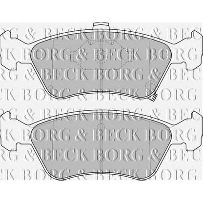 Photo Brake Pad Set, disc brake BORG & BECK BBP1684