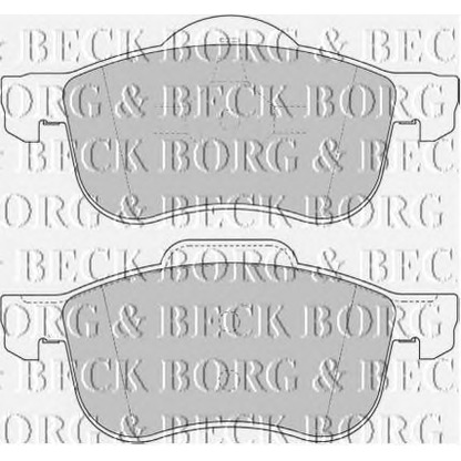 Фото Комплект тормозных колодок, дисковый тормоз BORG & BECK BBP1695