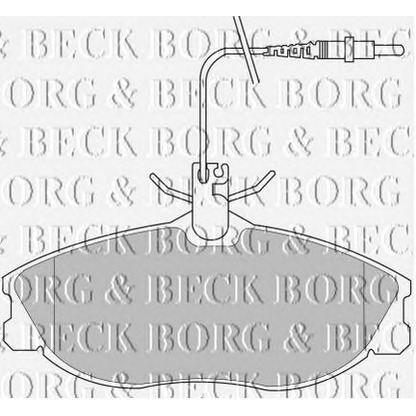 Фото Комплект тормозных колодок, дисковый тормоз BORG & BECK BBP1730