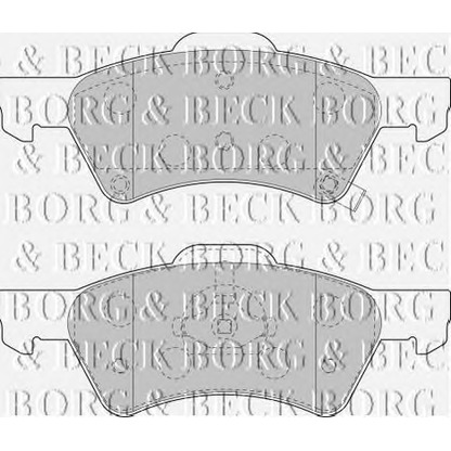 Фото Комплект тормозных колодок, дисковый тормоз BORG & BECK BBP1745