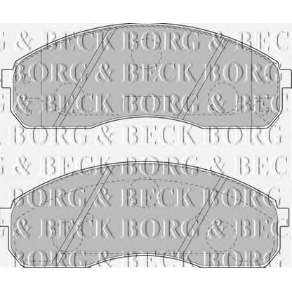 Фото Комплект тормозных колодок, дисковый тормоз BORG & BECK BBP1749