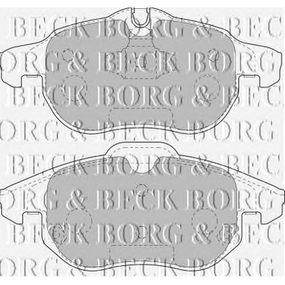 Фото Комплект тормозных колодок, дисковый тормоз BORG & BECK BBP1765