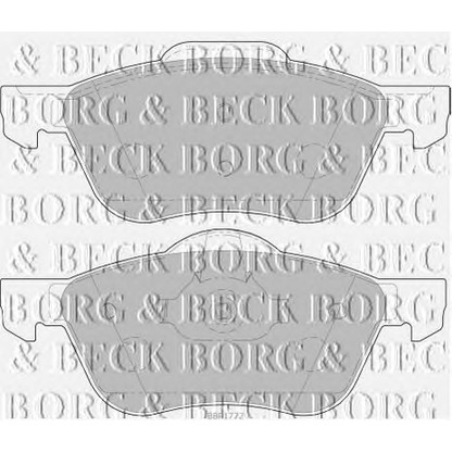 Zdjęcie Zestaw klocków hamulcowych, hamulce tarczowe BORG & BECK BBP1772
