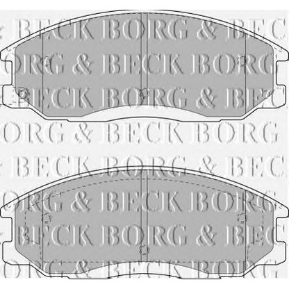 Zdjęcie Zestaw klocków hamulcowych, hamulce tarczowe BORG & BECK BBP1789