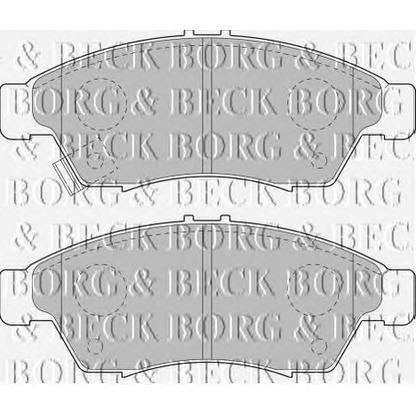 Photo Kit de plaquettes de frein, frein à disque BORG & BECK BBP1802