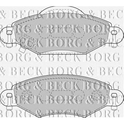 Фото Комплект тормозных колодок, дисковый тормоз BORG & BECK BBP1808