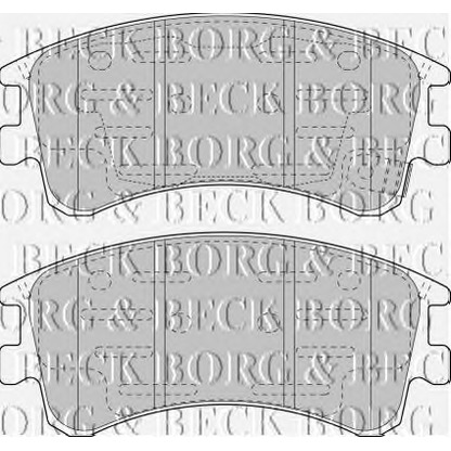 Photo Kit de plaquettes de frein, frein à disque BORG & BECK BBP1815