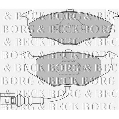 Zdjęcie Zestaw klocków hamulcowych, hamulce tarczowe BORG & BECK BBP1846