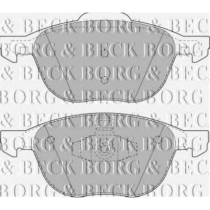 Фото Комплект тормозных колодок, дисковый тормоз BORG & BECK BBP1864