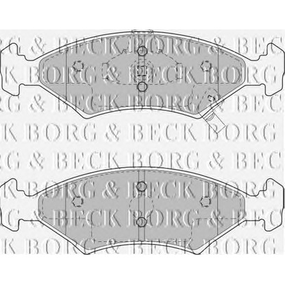 Photo Brake Pad Set, disc brake BORG & BECK BBP1865
