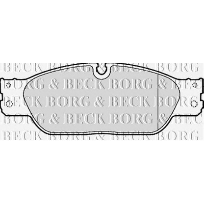Фото Комплект тормозных колодок, дисковый тормоз BORG & BECK BBP1869
