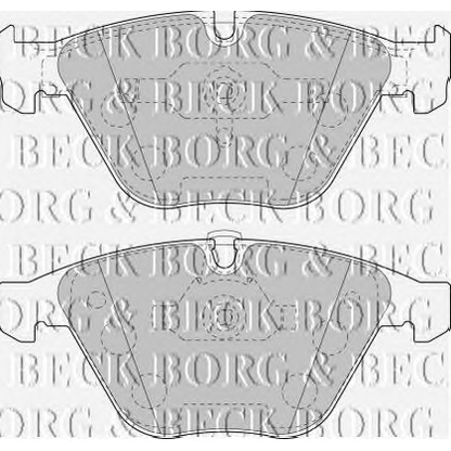Фото Комплект тормозных колодок, дисковый тормоз BORG & BECK BBP1894