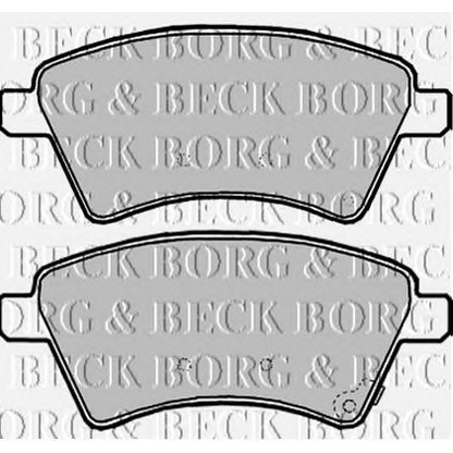 Фото Комплект тормозных колодок, дисковый тормоз BORG & BECK BBP1968