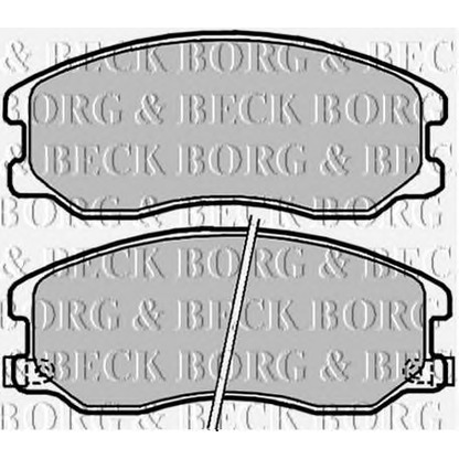 Photo Brake Pad Set, disc brake BORG & BECK BBP2040