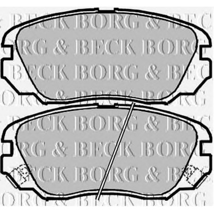 Фото Комплект тормозных колодок, дисковый тормоз BORG & BECK BBP2048
