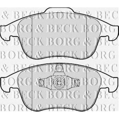 Photo Kit de plaquettes de frein, frein à disque BORG & BECK BBP2057