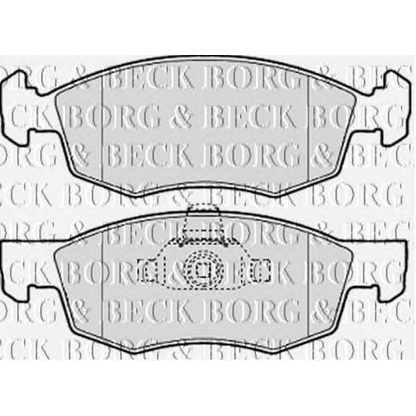 Photo Brake Pad Set, disc brake BORG & BECK BBP2067