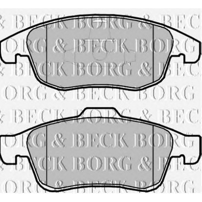 Фото Комплект тормозных колодок, дисковый тормоз BORG & BECK BBP2069