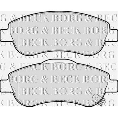 Фото Комплект тормозных колодок, дисковый тормоз BORG & BECK BBP2074