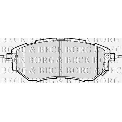 Фото Комплект тормозных колодок, дисковый тормоз BORG & BECK BBP2077