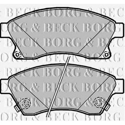Zdjęcie Zestaw klocków hamulcowych, hamulce tarczowe BORG & BECK BBP2090