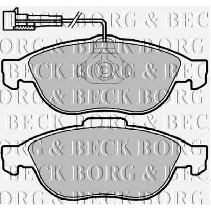 Фото Комплект тормозных колодок, дисковый тормоз BORG & BECK BBP2160