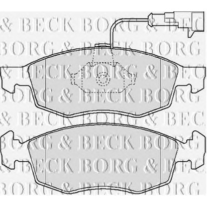 Photo Kit de plaquettes de frein, frein à disque BORG & BECK BBP2162