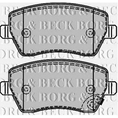 Photo Kit de plaquettes de frein, frein à disque BORG & BECK BBP2166