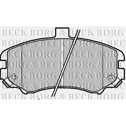 Photo Kit de plaquettes de frein, frein à disque BORG & BECK BBP2203