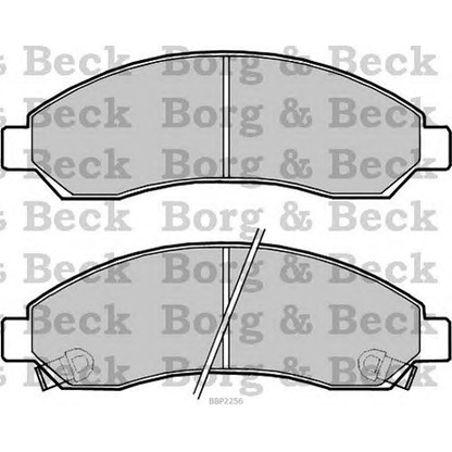 Фото Комплект тормозных колодок, дисковый тормоз BORG & BECK BBP2256