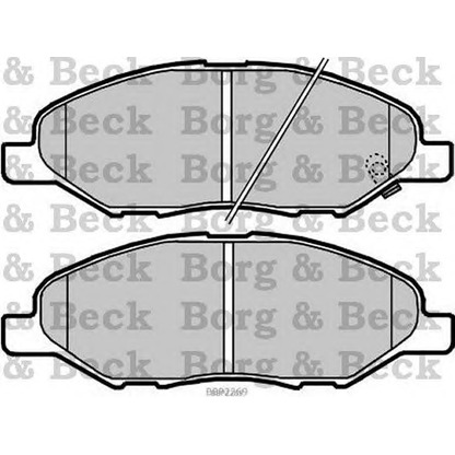 Photo Brake Pad Set, disc brake BORG & BECK BBP2269