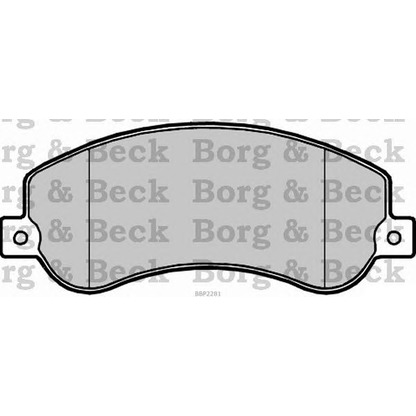 Photo Kit de plaquettes de frein, frein à disque BORG & BECK BBP2281