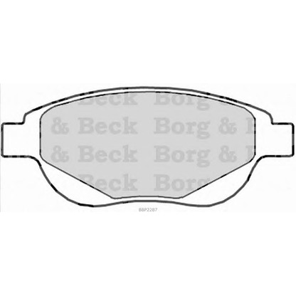 Фото Комплект тормозных колодок, дисковый тормоз BORG & BECK BBP2287