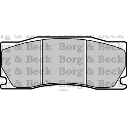 Фото Комплект тормозных колодок, дисковый тормоз BORG & BECK BBP2296
