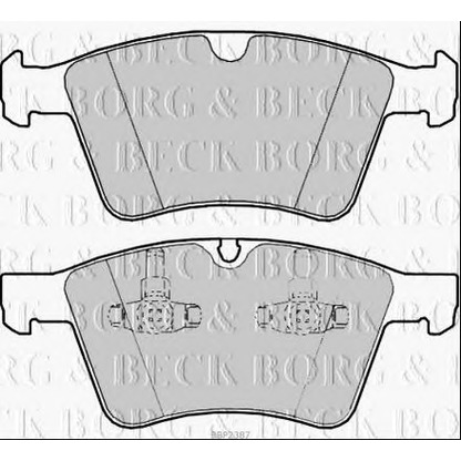 Фото Комплект тормозных колодок, дисковый тормоз BORG & BECK BBP2387