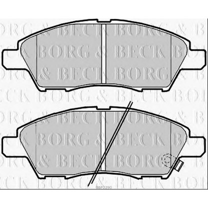 Фото Комплект тормозных колодок, дисковый тормоз BORG & BECK BBP2390